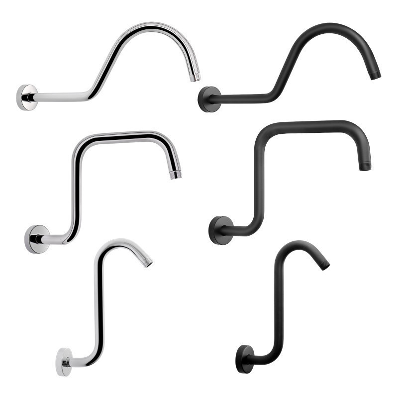 Cross-border concealed pipe stainless steel shower elbow faucet into the wall shower arm top spray rod shower accessories concealed
