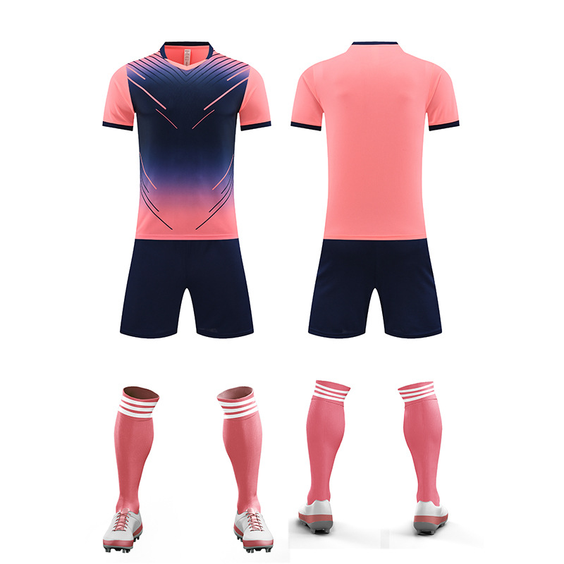 Trajes de fútbol para hombres adultos y niños uniformes de entrenamiento de equipos de mangas cortas para estudiantes de primaria camiseta de equipo transpirable secado rápido