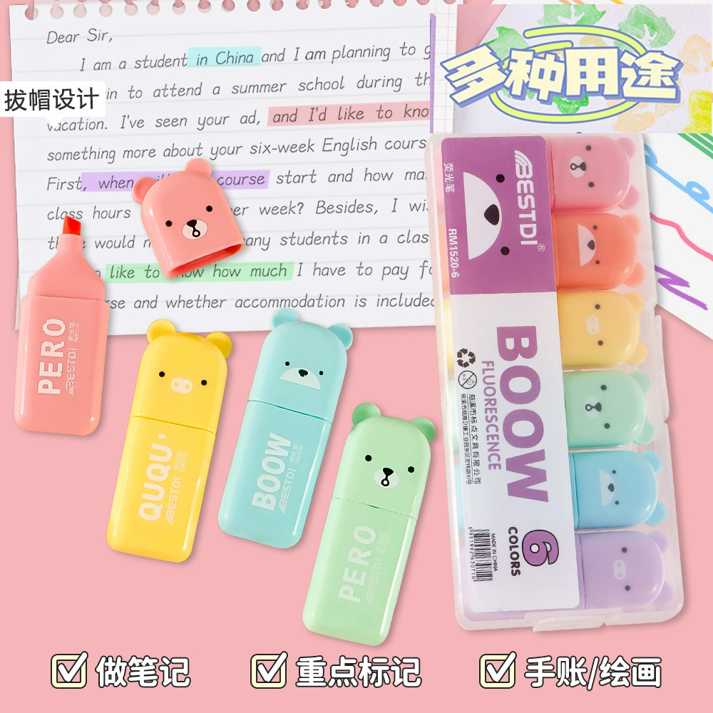 Новый мини-маркер набор студенческого счета граффити ручка мультфильм маркер
