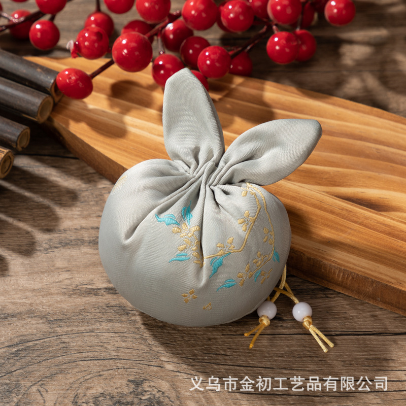 中秋兔子香囊艾草香包驱蚊车载挂件随身荷包幼儿园材料包手工空袋|undefined