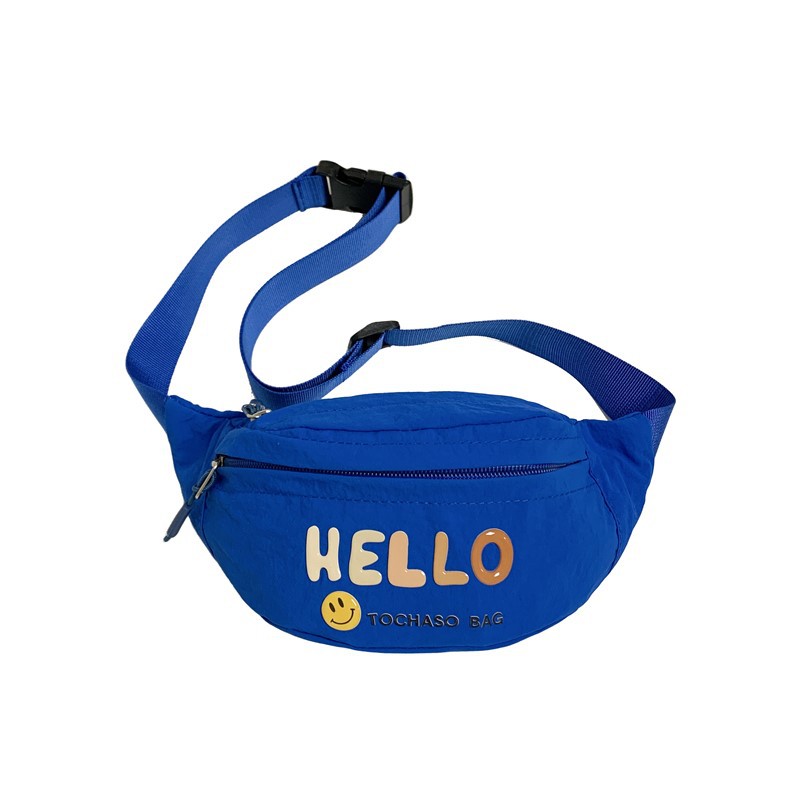 letras coreanas de estilo extranjero para niños y niñas bolsas de pecho lindas sonrientes para bebés 2026 nuevo comercio exterior bolsas de cintura para niños