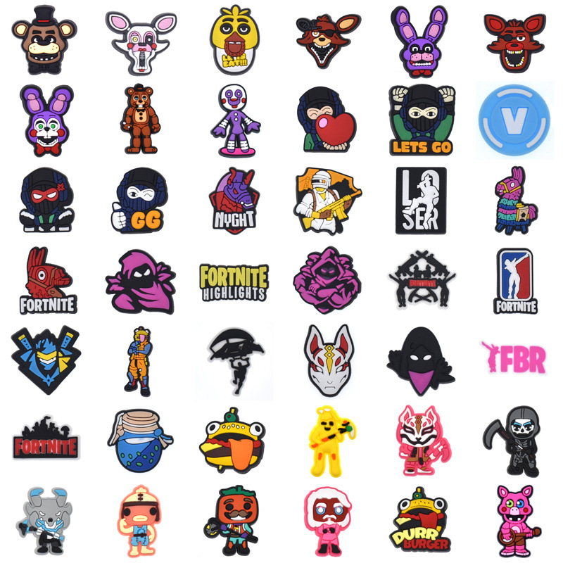 Cartoon Fortnite Croc Shoes Shoe Decoration Accessories Pvc Soft Rubber Flat Stickers DIY Bookmark Pen Clip Decorative Materials Cartoon Fortnite Croc Shoes Shoe Decoration Accessories Pvc Soft Rubber Flat Stickers DIY Bookmark Pen Clip Decorative Materials