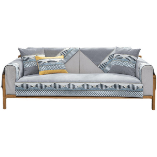 Nordic minimalist sofa cushion all-season anti-slip leather sofa cover, Plush velvet lightweight luxury seat cushion backrest cover