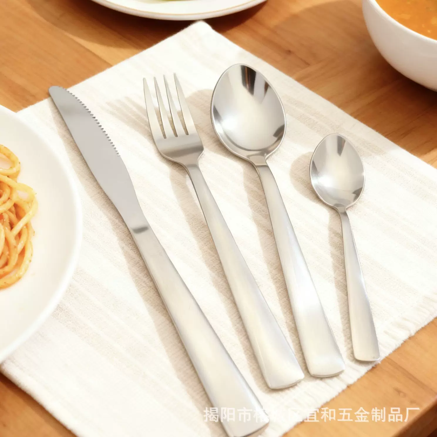 410不锈钢餐具酒店餐厅茶勺叉子勺子西餐刀叉勺套装西式牛排刀叉