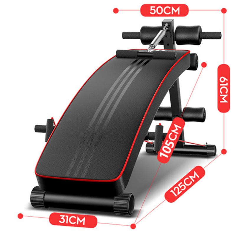 Tabla de abdominales ajustable del fabricante, equipo de fitness comercial para abdominales, tabla de abdominales para entrenamiento de abdominales.
