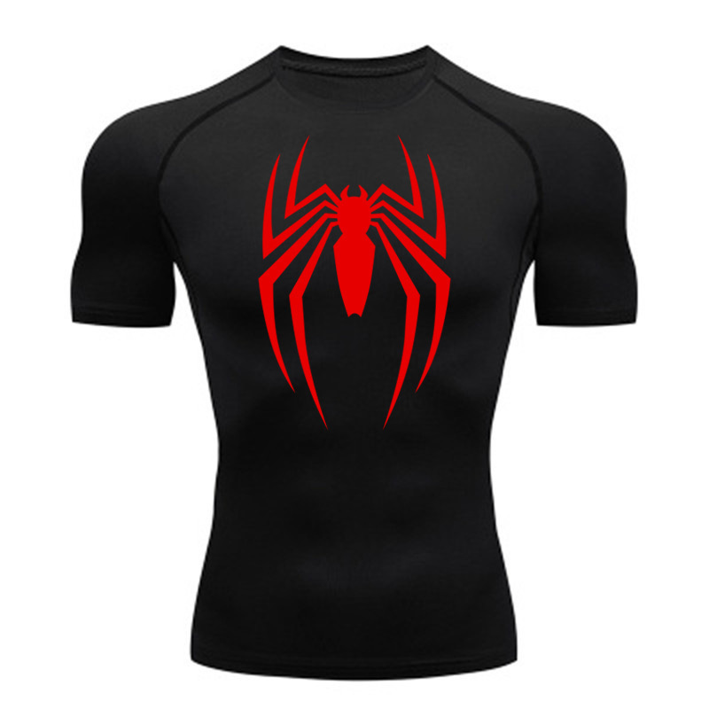 Summer Running T-Shirt Men's Short Sleeve Compression Shirt Gym Sports Top White And Black Quick Dry Breathable M Summer Running T-Shirt Men's Short Sleeve Compression Shirt Gym Sports Top White And Black Quick Dry Breathable M