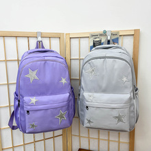 韩版休闲简约百搭大容量双肩包旅行背包初中生高中大学生书包女