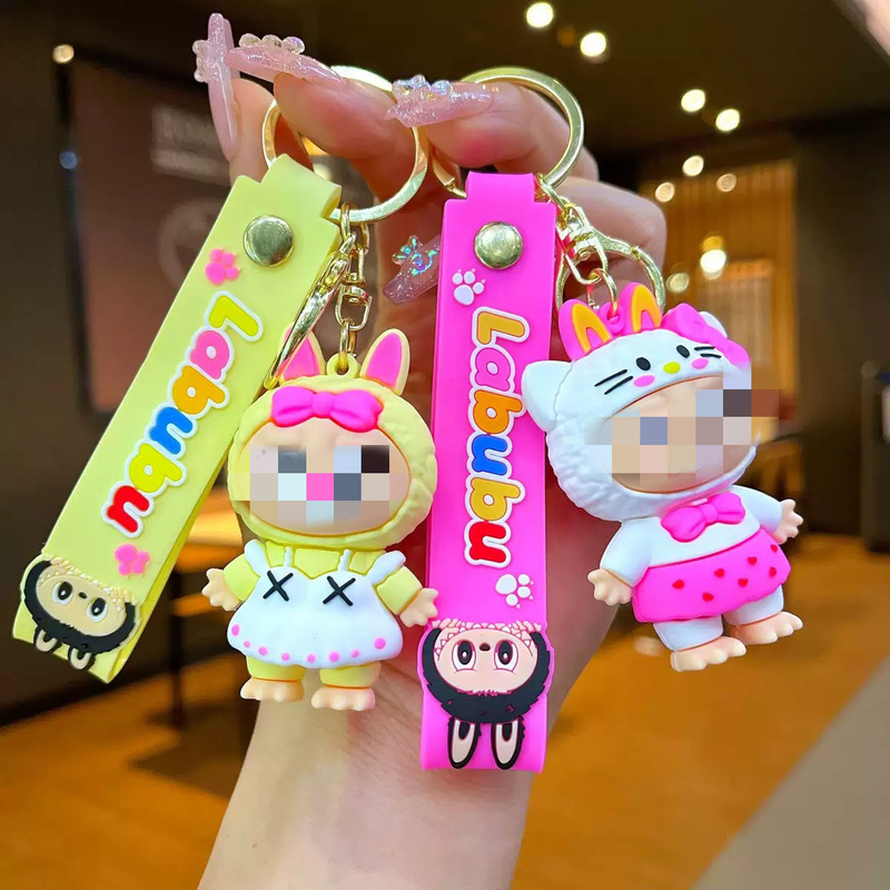 Cross-Border Popular Large Cute Cloth Keychain Pendant Couple Bag Car School Bag Rabbit Pendant Small Gift