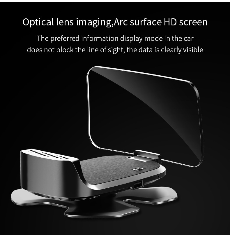 Multifunctional Smart Hud Head-Up Display Carplay Car Navigation Screen Projection Music Player Cigarette Lighter Universal