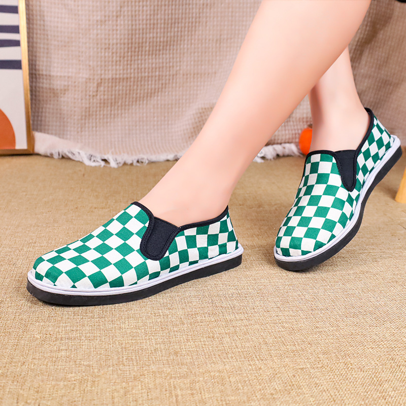 Auténticos de las mujeres planas transpirables viejos zapatos de tela de Beijing jóvenes pies anchos resistentes al desgaste zapatos de tela genuina retro campus antideslizante