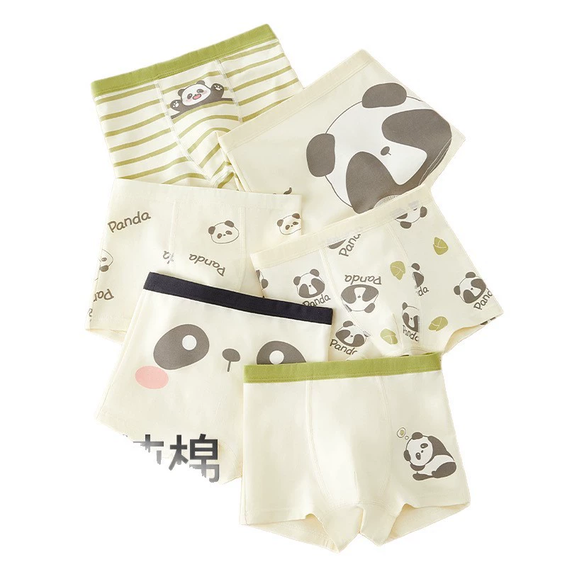 Детские плавки для мальчиков, 6-шт Cotton Cartoon Briefs, размеры 95–170 cm