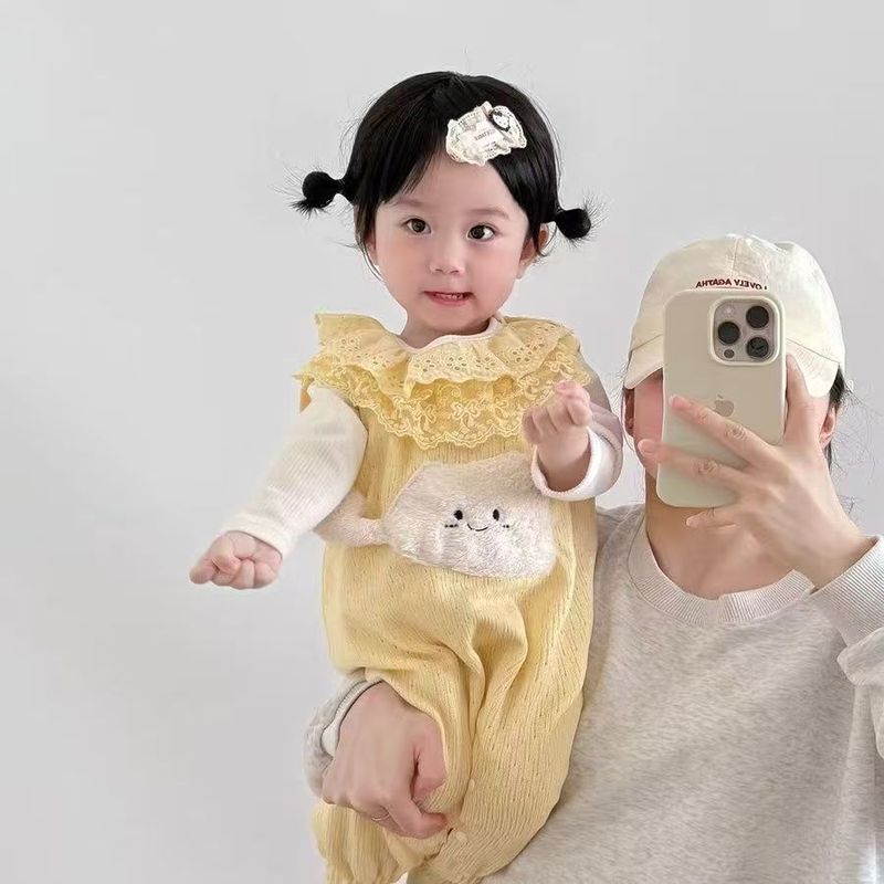 秋季婴儿衣服可爱上衣背带裤宝宝早秋套装超萌长袖休闲裤女宝秋装|undefined
