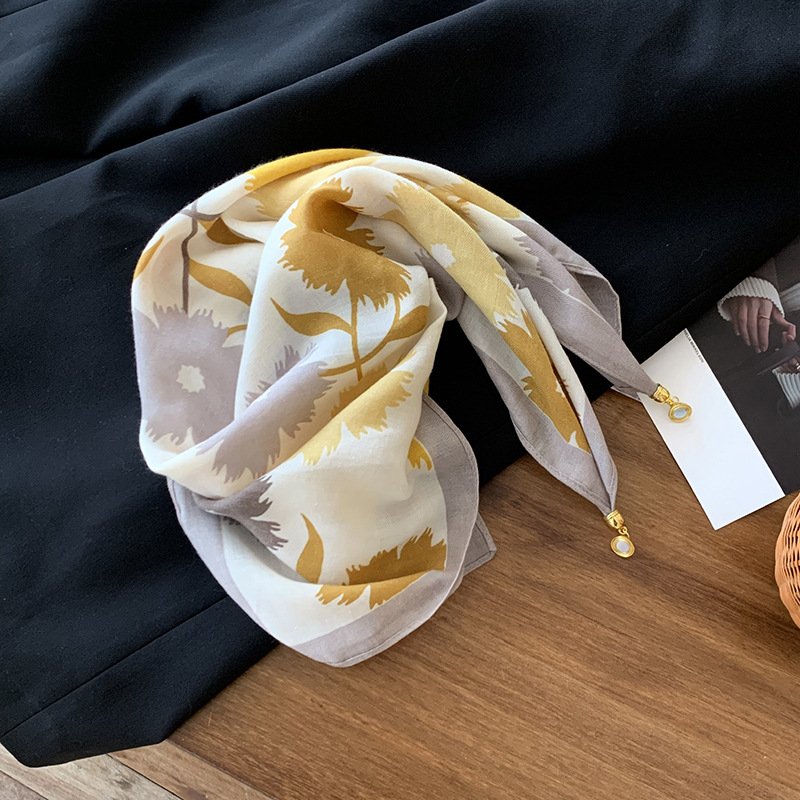Bufanda de seda para mujer, bufanda cuadrada, estilo de primavera y verano de alta calidad, bufanda de cuello, bufanda magnética de moda, bufanda de todo fósforo, chal al por mayor
