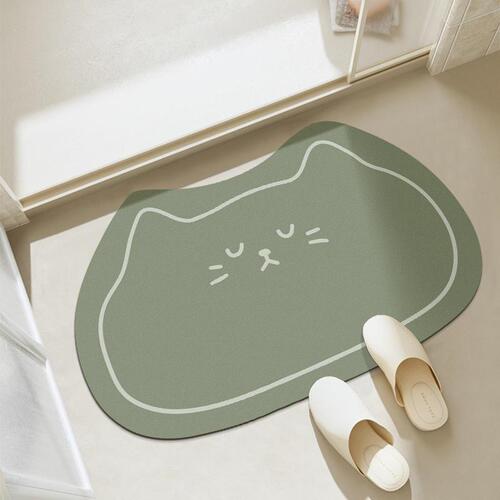 Cute cartoon diatom mud floor mat, toilet absorbent and quick-drying foot mat, bathroom wear-resistant door mat, bathroom non-slip mat