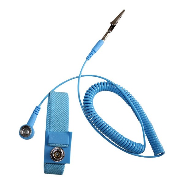 polyurethane anti-static blue bracelet PVC