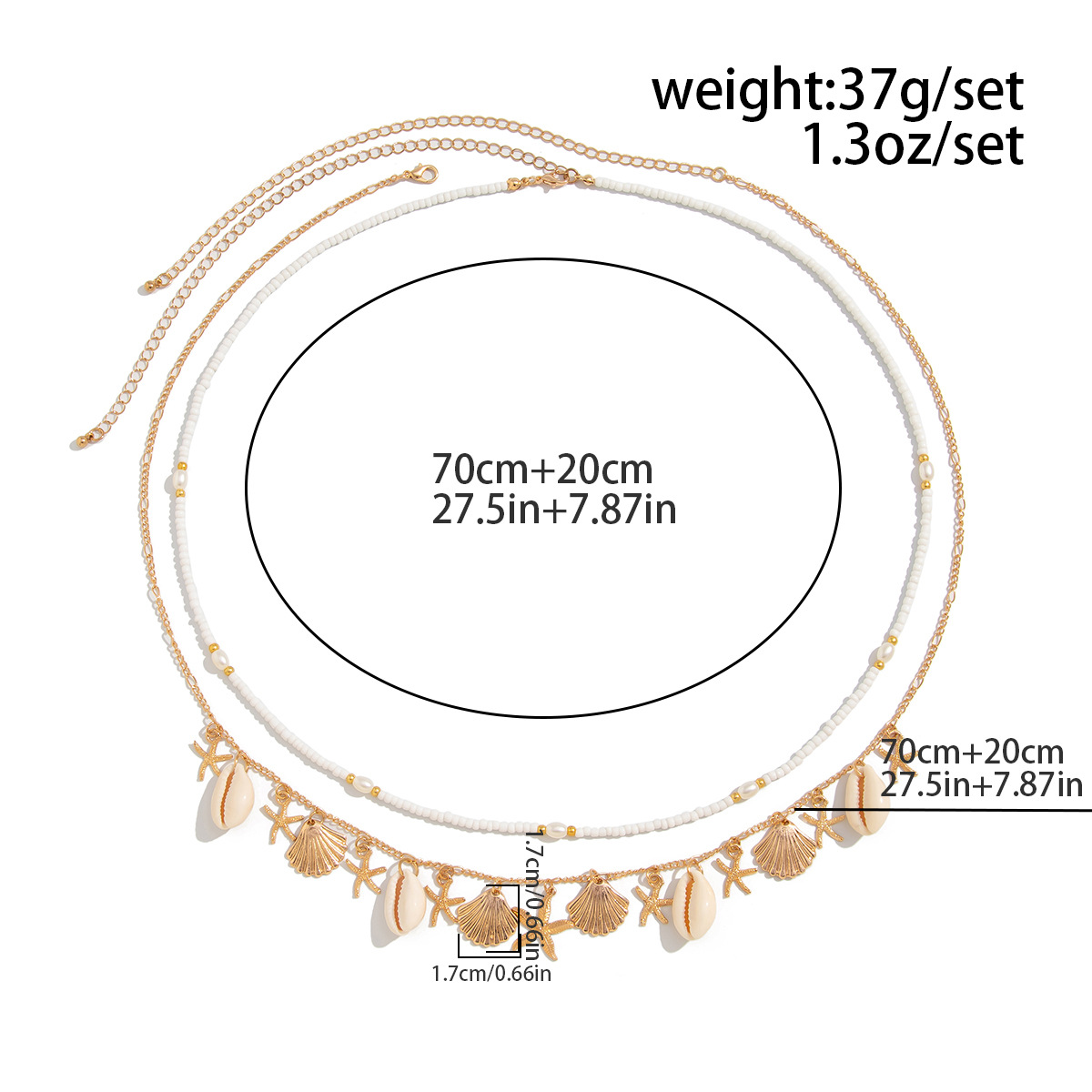40g Weight Waist Chain Classification 1 Set Quantity Holiday, Beach Occasion Beaded, Shell, Iron Material Starfish, Shell Pattern Summer, Spring Season Women's Gender Tassel Design Casual, Sexy Style Wholesale Jewelry Casual Sexy Starfish Shell Beaded Shell Iron Tassel Waist Chain 无