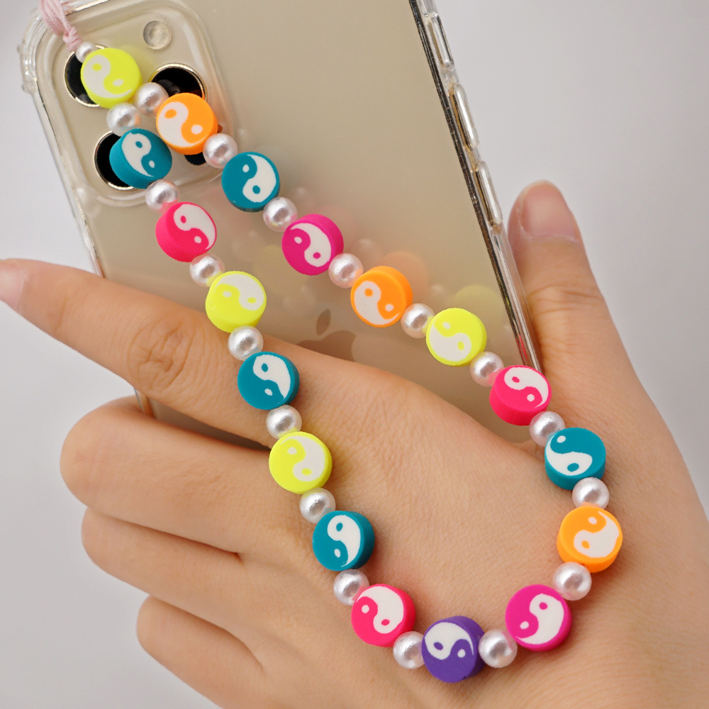 ethnic small daisy pearl beaded mobile phone chainpicture19