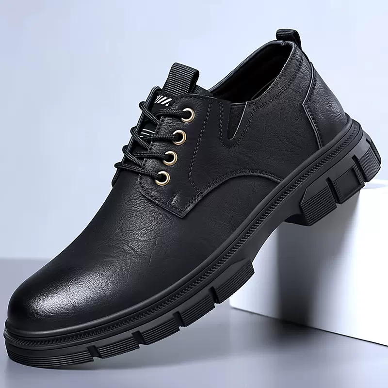 工装鞋男2025四季款商务皮鞋男士休闲驾车鞋软底百搭板鞋一件代发