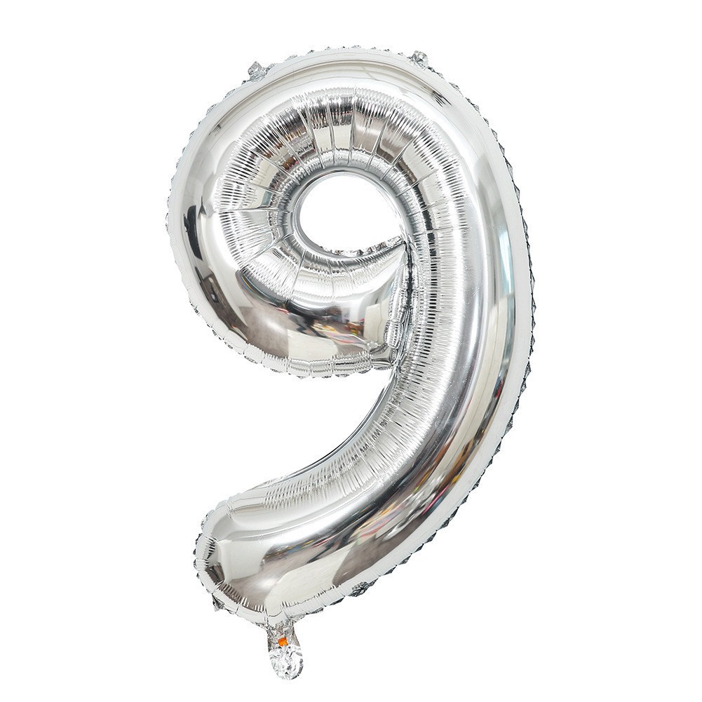 Globo de aluminio digital de 40 pulgadas, globo de aluminio con números grandes, versión delgada de 90 cm, varios colores de globos con números