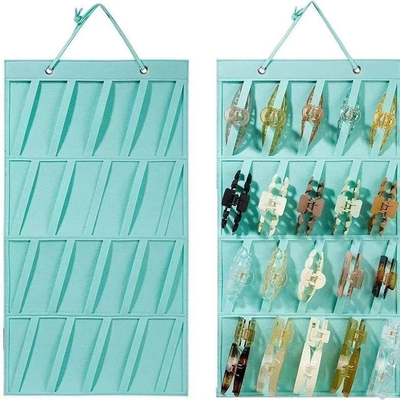 Accesorios para el cabello de fieltro Nueva bolsa colgante bolsa de almacenamiento de horquilla de princesa de almacenamiento de pared accesorios para el cabello para niños de almacenamiento de tocado montado en la pared