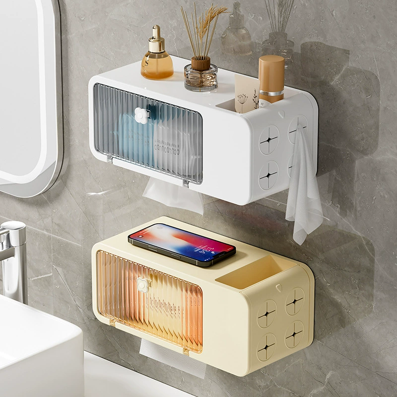 Пропустите дыры в ванной комнате, откидная коробка для полотенец многофункциональная настенная коробка для мытья полотенец