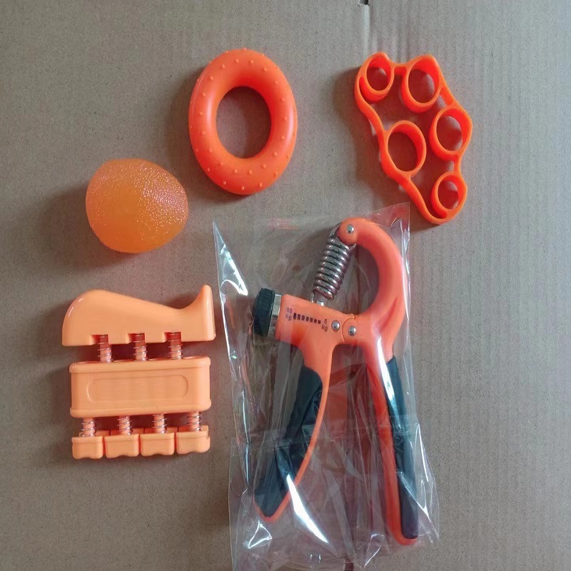 Traje de agarre en stock pulsera ejercicio mano fuerza agarre traje equipo de entrenamiento agarre conjunto de cinco piezas