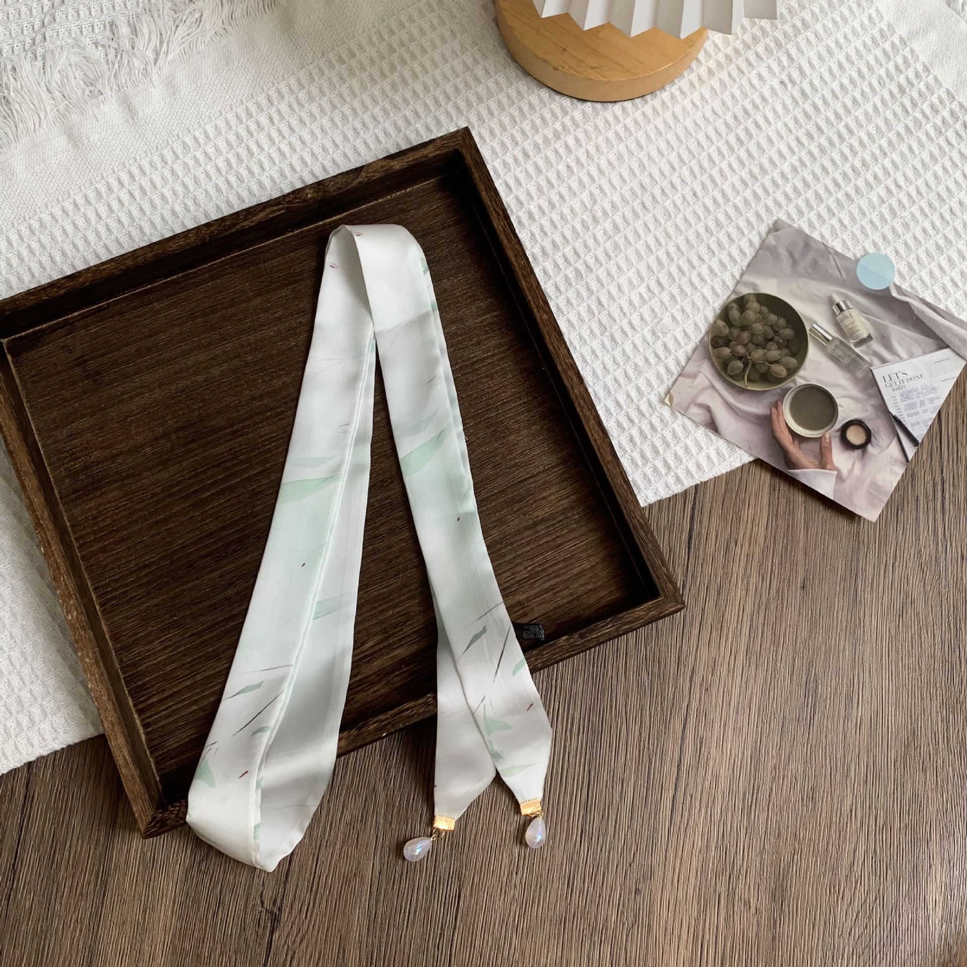 Hojas de bambú verde