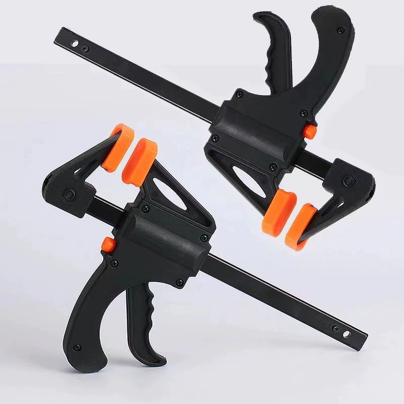 Оптовый производитель быстрорегулируемых F-образных зажимов для деревообработки, нейлоновых зажимов для инструментов, реверсивных опорных фиксирующих зажимов, многофункциональных F-образных зажимов для работы с деревом.