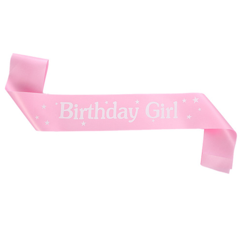 Factory direct sales birthday party birthday girl shoulder strap etiquette belt European and American birthday girl belt