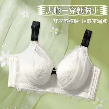 Foreign trade wholesale large size underwear Women's Big chest small sexy gathered thin upper collection Accessory breast adjustment bra - ShopShipShake