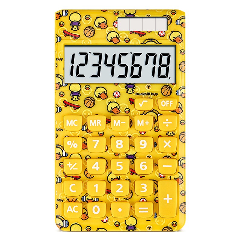 Fábrica de color caramelo lindo calculadora solar 8-bit mini ordenador portátil estudiante pantalla grande