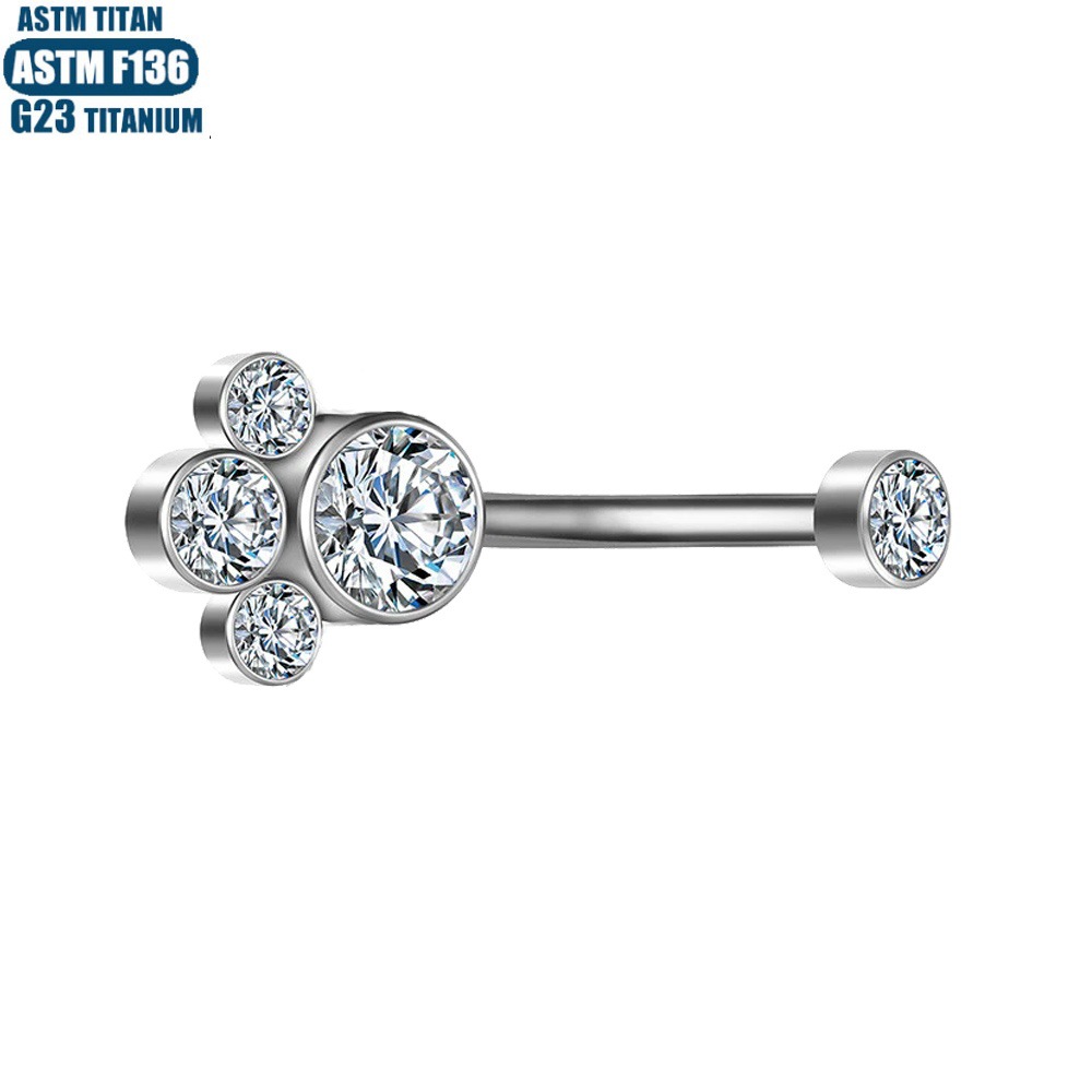 16G labret stud size and finish detail