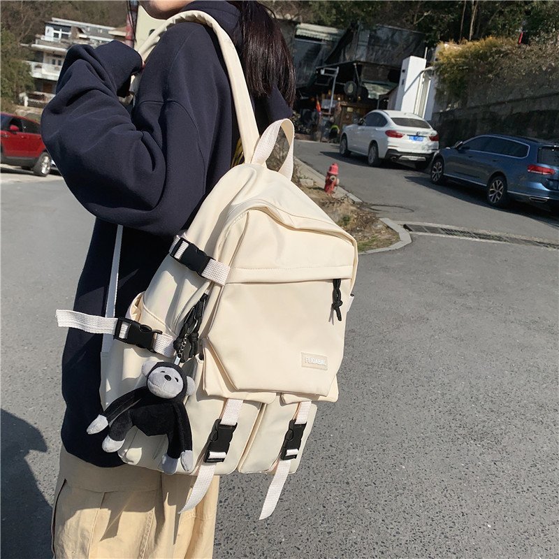 Versión coreana de la mochila informal de estudiante estilo Sen, de gran capacidad, mochila de Instagram de alta gama._voghion.com