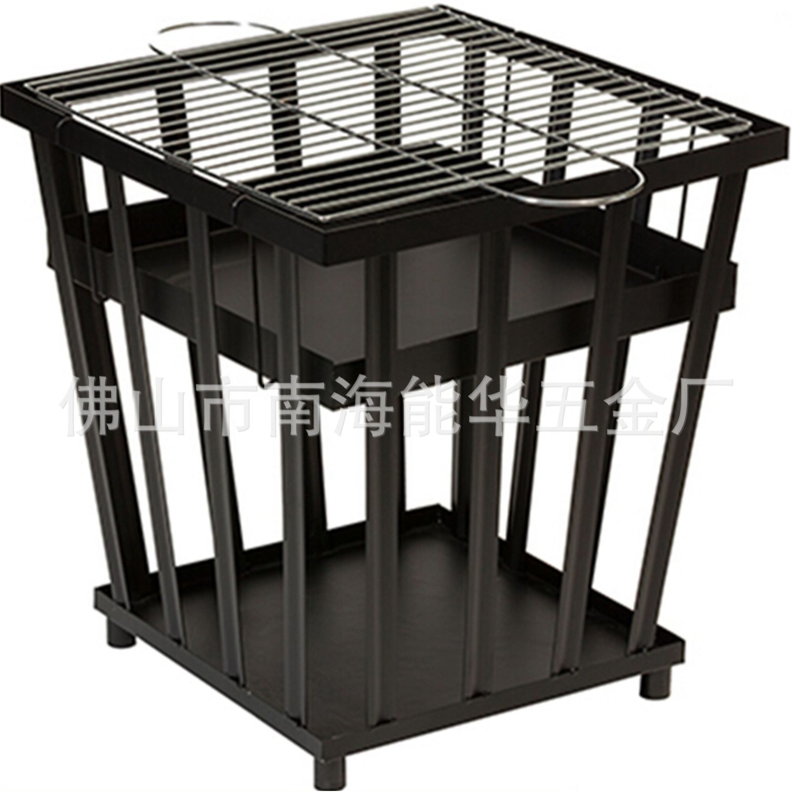 Calentador de carbón cuadrado con parrilla rejilla cuadrada barbacoa fuego pit parrilla al aire libre