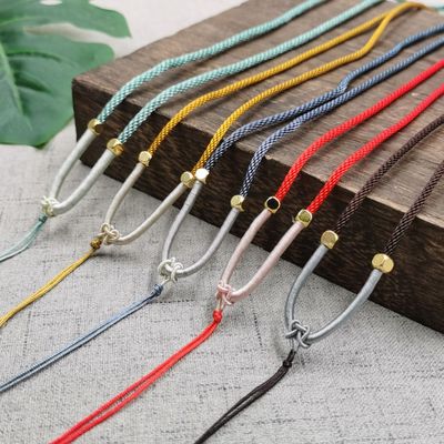 可调节素雅同心结款吊坠挂绳翡翠玛瑙挂脖绳玉牌玉佩男女款毛衣链|ru