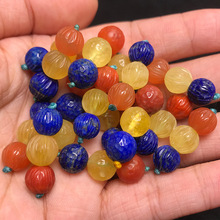 天然南红青金石蜜蜡百香籽散珠圆珠配珠隔珠手链diy菩提配饰