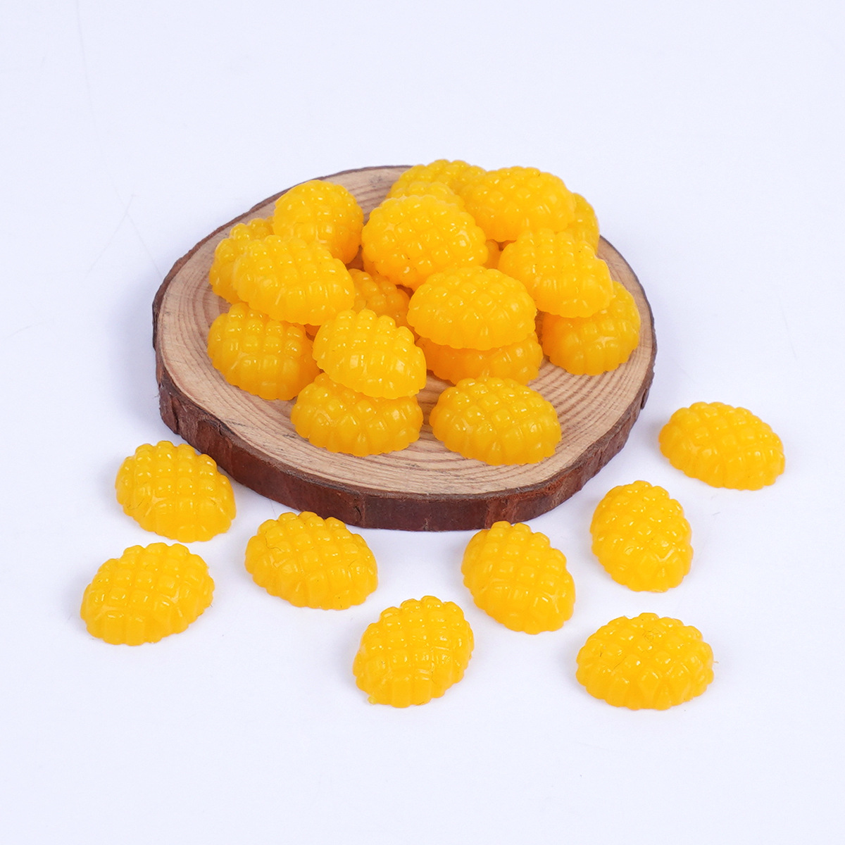 Simulated Mini Mango Pieces and Pineapple Pieces Miniature Food Toys Small Fruit Mango Toys DIY Handmade Cream Glue Accessories
