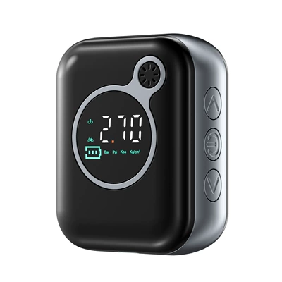 Mountain bike mini air pump, high-pressure intelligent start-stop emergency motorcycle ball inflator, portable small air pump (Hava nasosu) - smart-mini-air-pump-2000mah-15-cylinders-60w-power-smart-startstop-multi-color-digital-display-150psi-high-pressure