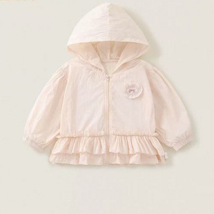 Girls' Sun Protection Clothing 2025 Summer New Style Thin Sun Protection Clothing Baby Girl Long Sleeve Empty