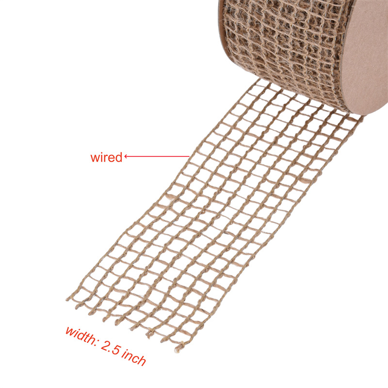 Amazon clásico natural jardinería hueco cinta de cáñamo Garland arco material red de pesca cinta de cáñamo 9 hilos de alambre de hierro