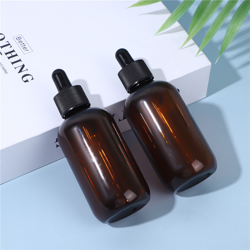 PET塑料精油瓶 滴管滴剂瓶 精华液 茶色分装瓶避光化妆品厂家批发|undefined