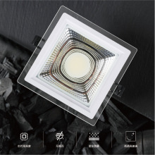 大瓦数cob玻璃面板灯商用3000k-6000k三色光LED超亮浴室节能防雾