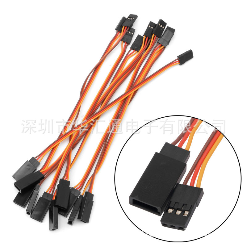 30-core 150mm Model Extension Line/FUTABA model connection line JR male to female orange red Brown steering gear line