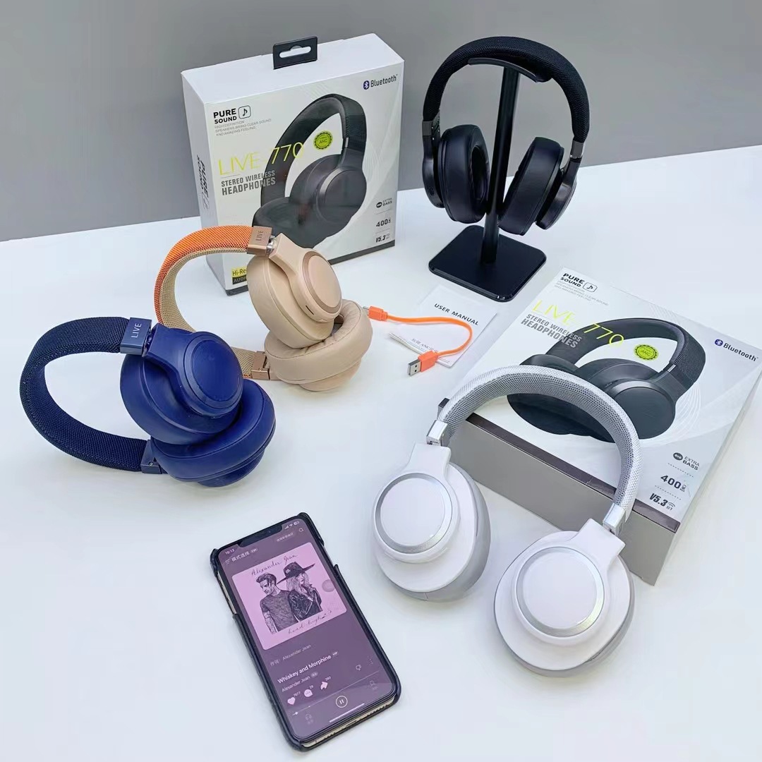Nuevos productos de comercio electrónico LIVE770 auriculares ANC activamente redujo el ruido auriculares de juego auriculares Bluetooth auriculares al por mayor