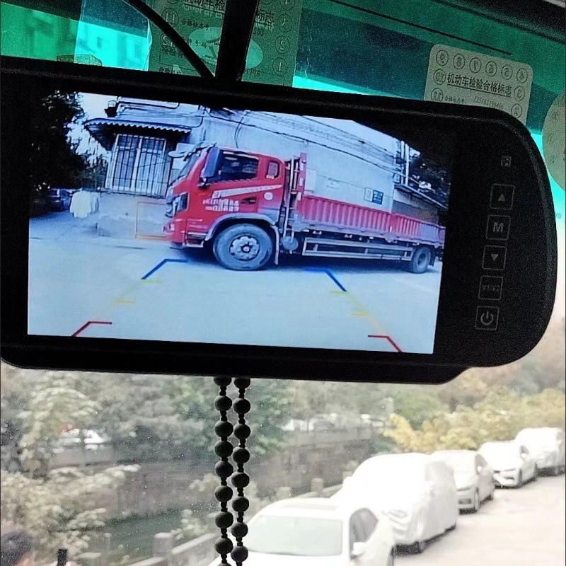 7-inch rearview mirror display with mp5 car Bluetooth SD/USB interface reversing image HD FM transmitter