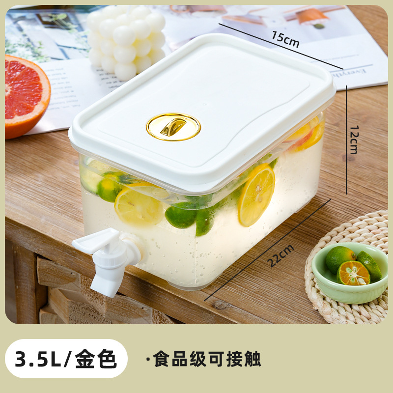 Refrigerador hogar hervidor de agua fría con grifo 3L capacidad limón fruta tetera bebida jugo tetera hervidor de agua fría