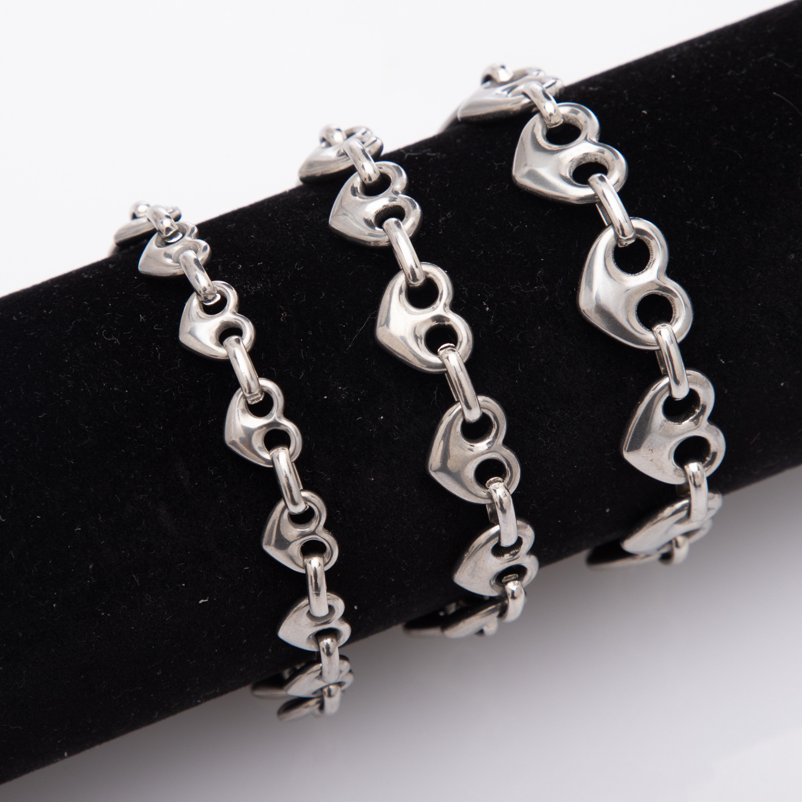 20g Weight Chain Jewelry Making Type Bracelets Classification 1 Piece Quantity 304 Stainless Steel Material Heart Shape Pattern All Seasons Season Casual Style 1 Piece 304 Stainless Steel Bracelets Chain Casual Heart Shape 12
