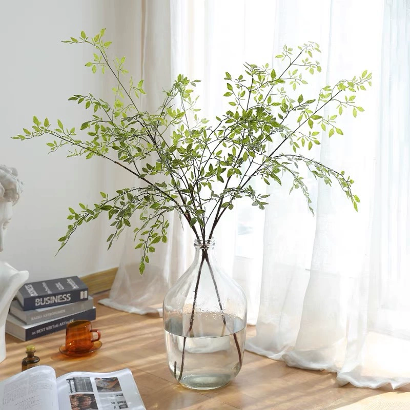 Моделирование пластиковая одинарная ветка многовилка Nantian Bamboo Моделирование растений Зеленые растения Украшения для гостиной Вход Пейзажные украшения