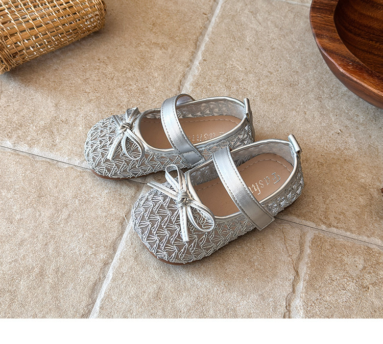 Mädchen Spangenballerinas Mit Schleife Und Klettverschluss_voghion.com