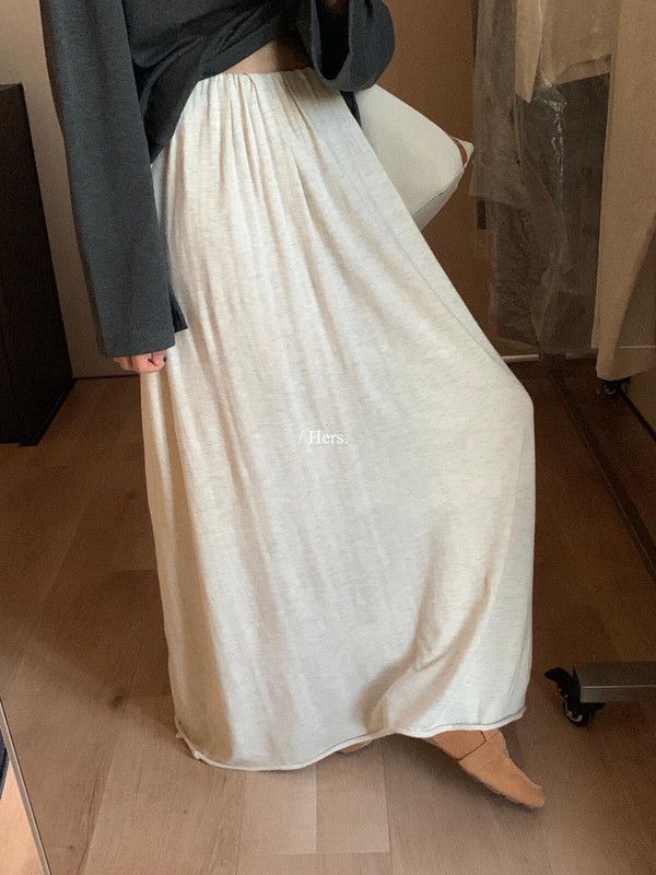 Hers2025秋冬新款韩系简约气质百搭显瘦减龄A字羊绒半身裙女92390|undefined